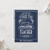 Dag van de Lerarenwaardering Bedankt Flat Kaart (Voorkant / Achterkant in situ)