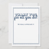 Dag van de Lerarenwaardering Bedankt Flat Kaart (Achterkant)