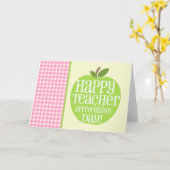 Dag van de Lerarenwaardering Groene Appel Roze Gin Kaart (Gele Bloem)