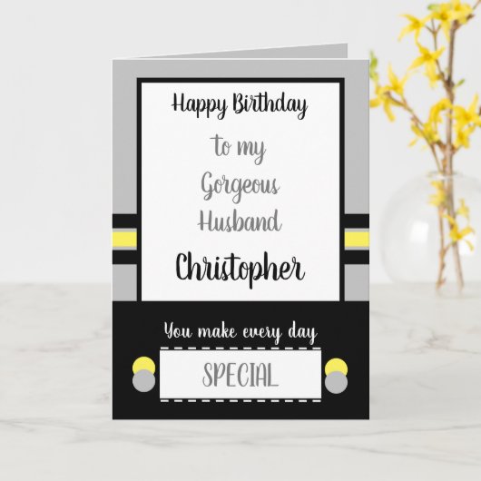 Dag van de man elke dag is bijzonder grijs kaart (Gele Bloem)