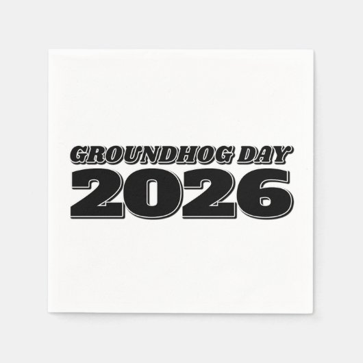 Dag van de marmot 2026 servet (Voorkant)