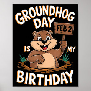 Dag Van De Marmot Is Mijn Verjaardag 2 Februari Poster
