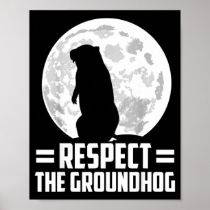 Dag van de marmot Respecteer de marmot Poster