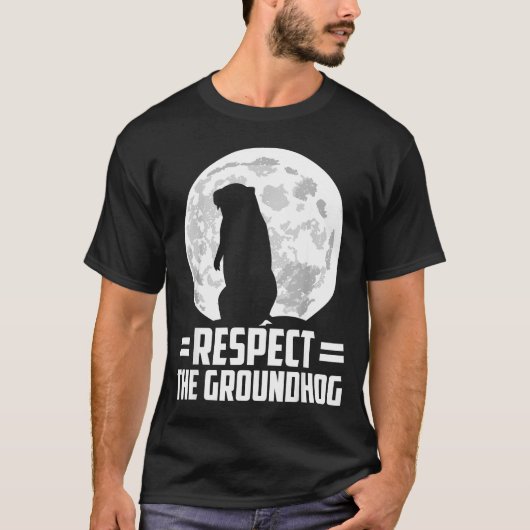 Dag van de marmot Respecteer de marmot T-shirt (Voorkant)