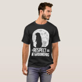 Dag van de marmot Respecteer de marmot T-shirt (Voorkant volledig)