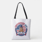 Dag van de marmot tote bag (Achterkant)