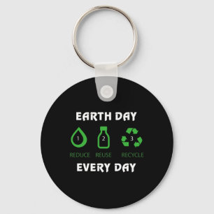 Dag van de Milieu Shirt Earth Day Elke dag Gift Sleutelhanger