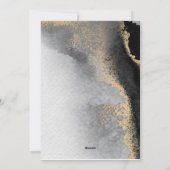 Dag van de moderne zwarte en gouden vaders feestdagenkaart (Achterkant)