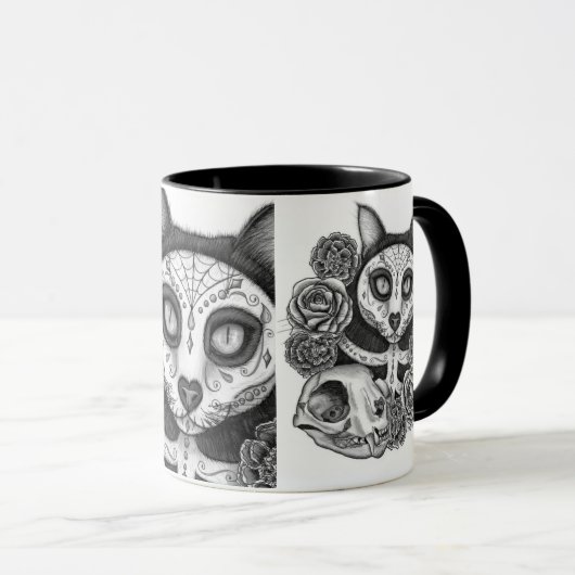 Dag van de Mok van de  van de Dode Cat Skull Sugar (Voorkant rechts)