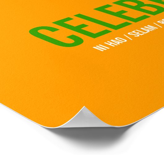 Dag van de multiculturele diversiteit vieren poster (Hoek)