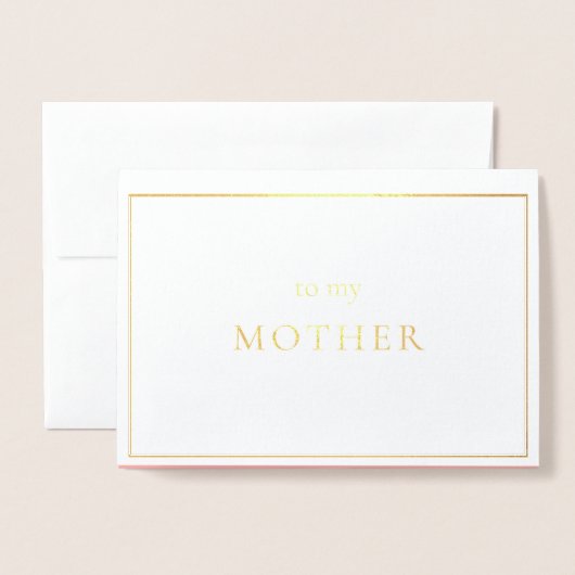 Dag van de Nota voor Moeder van de Bruid Folie Kaarten (Voorkant met envelop)