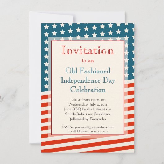  dag van de onafhankelijkheid Antiek amerika nodig Kaart (Achterkant)