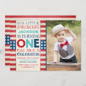 Dag van de onafhankelijkheid van de uitnodiging op (Voorkant / Achterkant)