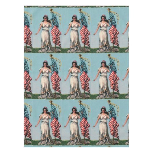  dag van de onafhankelijkheid van Lady Liberty op  Tafelkleed (Voorkant)