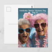 Dag van de ouderen vieren briefkaart (Voorkant / Achterkant)