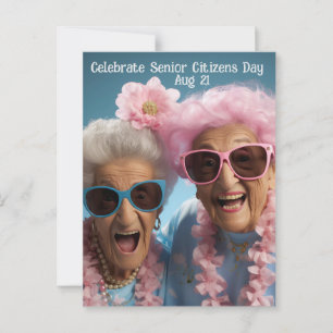 Dag van de ouderen vieren briefkaart