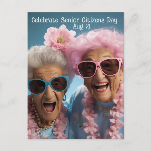 Dag van de ouderen vieren briefkaart (Voorkant)