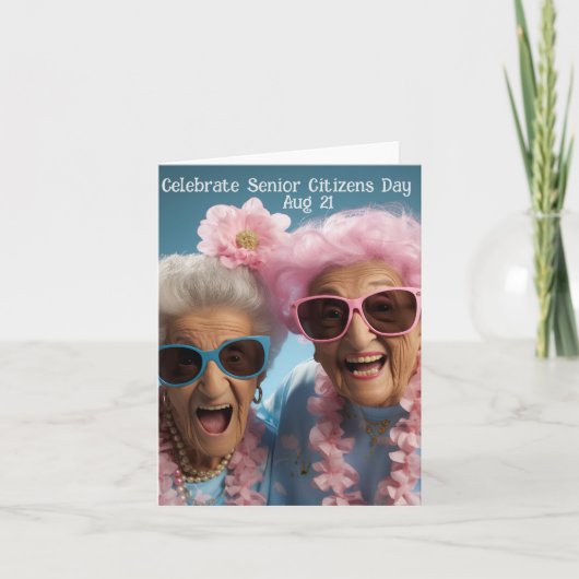 Dag van de ouderen vieren feestdagen kaart (Voorkant)