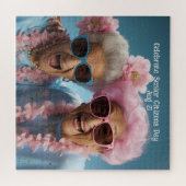 Dag van de ouderen vieren legpuzzel (Horizontaal)