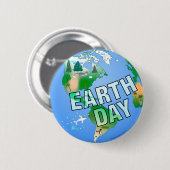 Dag van de Overdag Ronde Button 5,7 Cm (Voorkant /achterkant)