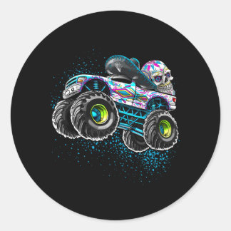 Dag Van De Overheidsinstantie Monstertruck Suiker Ronde Sticker