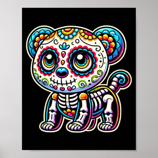 Dag Van De Overheidsinstantie Panda Suiker Schedel Poster (Voorkant)