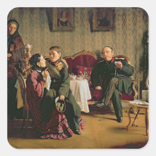 Dag van de Parting, 1872 Vierkante Sticker (Voorkant)