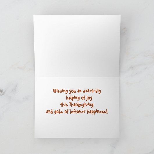 Dag van de Pastei van de Pompoen van de Feestdagen Kaart (Binnen)