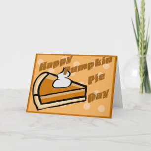 Dag van de Pastei van de Pompoen van de Feestdagen Kaart