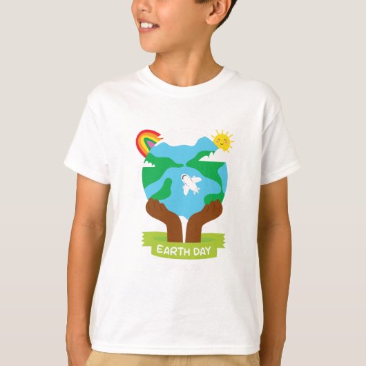 dag van de regenboog de Afrikaanse Aarde T-shirt (Voorkant)