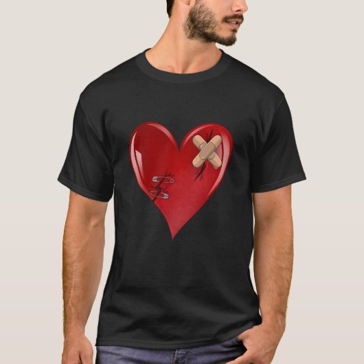 Dag van de Rode Gebroken Hart Valentijn T-shirt (Voorkant)