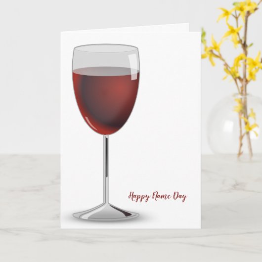 Dag van de Rode Wijn Kaart (Gele Bloem)