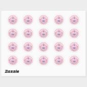Dag van de Roze Cupcake Valentijn Ronde Sticker (Vel)