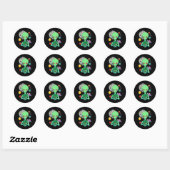 Dag van de ruimte Ksmische algenboom van het leven Ronde Sticker (Vel)
