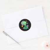 Dag van de ruimte Ksmische algenboom van het leven Ronde Sticker (Envelop)
