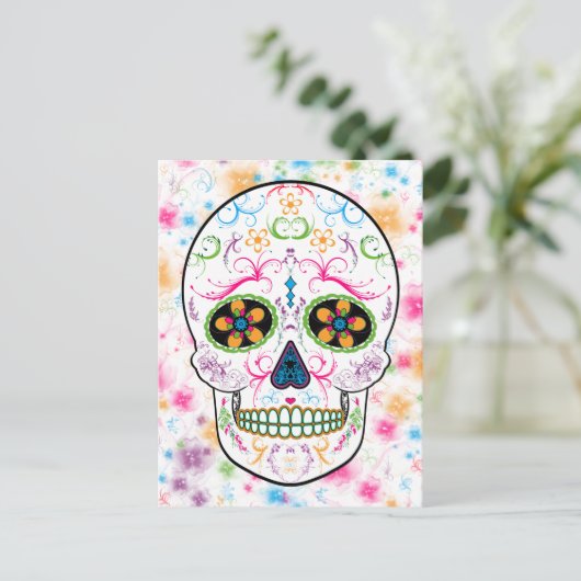 Dag van de schedel met de dode suiker - Heldere mu Briefkaart (Staand voorkant)