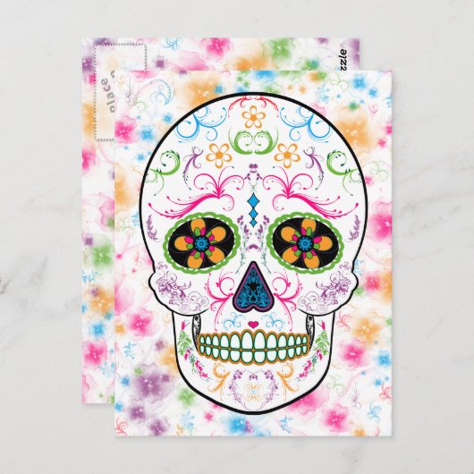 Dag van de schedel met de dode suiker - Heldere mu Briefkaart (Voorkant / Achterkant)