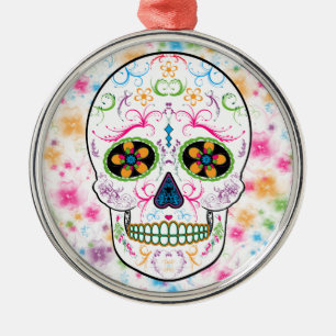 Dag van de schedel met de dode suiker - Heldere mu Metalen Ornament
