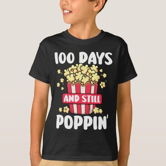 Dag van de school 100 dagen en nog poppin Kinder 1 T-shirt (Voorkant)