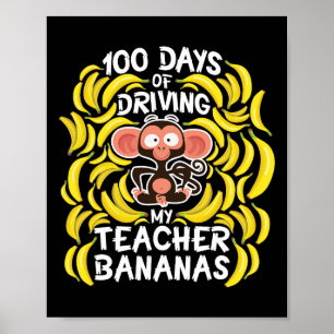 Dag van de school 100 dagen rijden Mijn leraar Ban Poster
