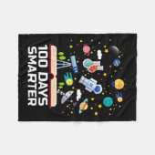 Dag van de School 100 dagen slimmere boeken Space Fleece Deken (Voorkant (Horizontaal))