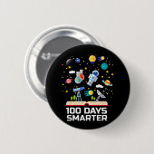 Dag van de School 100 dagen slimmere boeken Space Ronde Button 5,7 Cm (Voorkant /achterkant)