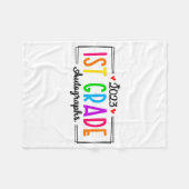 Dag van de School 2023 Handtekening 1e klas Afstud Fleece Deken (Voorkant (Horizontaal))