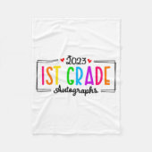 Dag van de School 2023 Handtekening 1e klas Afstud Fleece Deken (Voorkant)