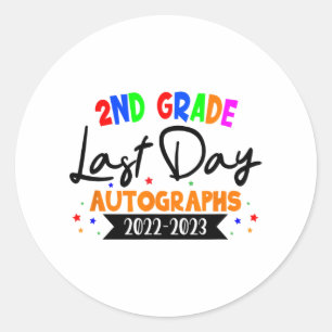 Dag van de School 2023 Handtekening 2e klas Afstud Ronde Sticker