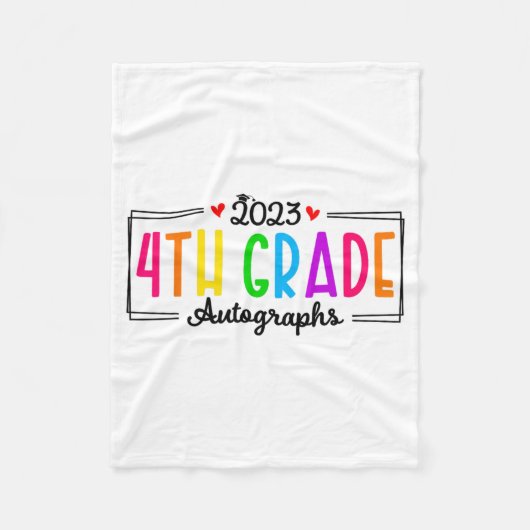 Dag van de School 2023 Handtekening 4e klas Afstud Fleece Deken (Voorkant)