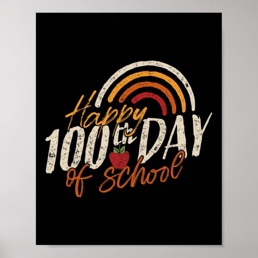 Dag van de school 2025 Leraar 100 dagen school Poster (Voorkant)