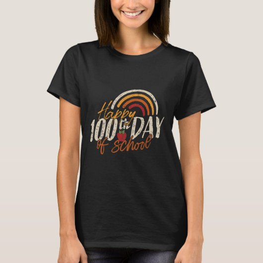 Dag van de school 2025 Leraar 100 dagen school T-shirt (Voorkant)