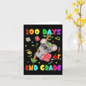 Dag van de School 2e klas Koala Happy 100 dagen va Kaart (Gele Bloem)