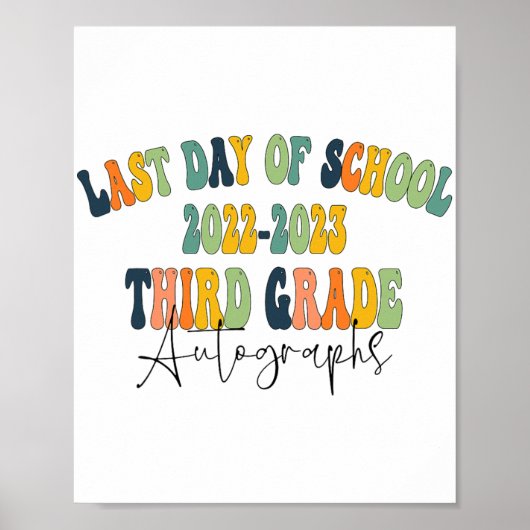 Dag van de school 3e klas handtekeningen 2023 poster (Voorkant)